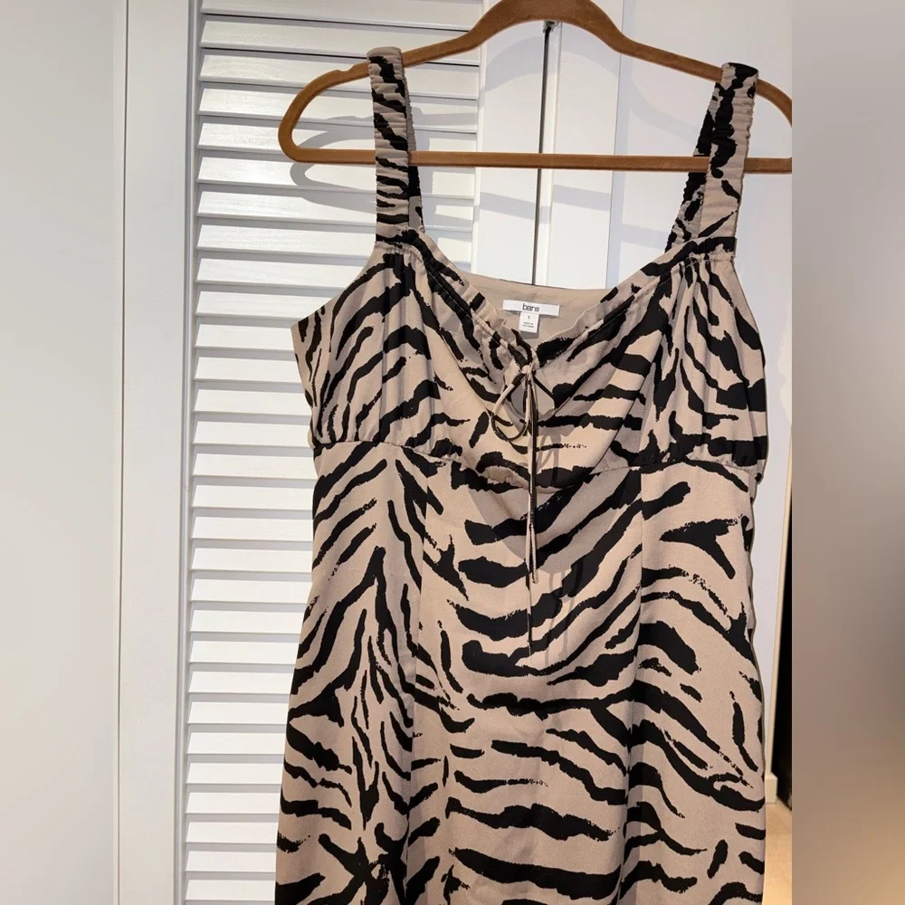 🤎New without tag🖤Bar III Animal Print Dress in Black and Tan - Picture 2 of 4